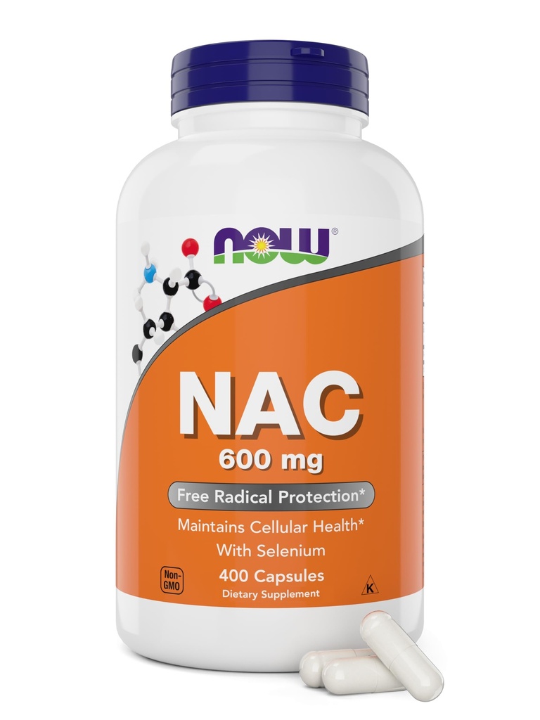 现在NAC 600 mg, 400 Capsules (Pack of 2), N-乙酰丙烯与硒