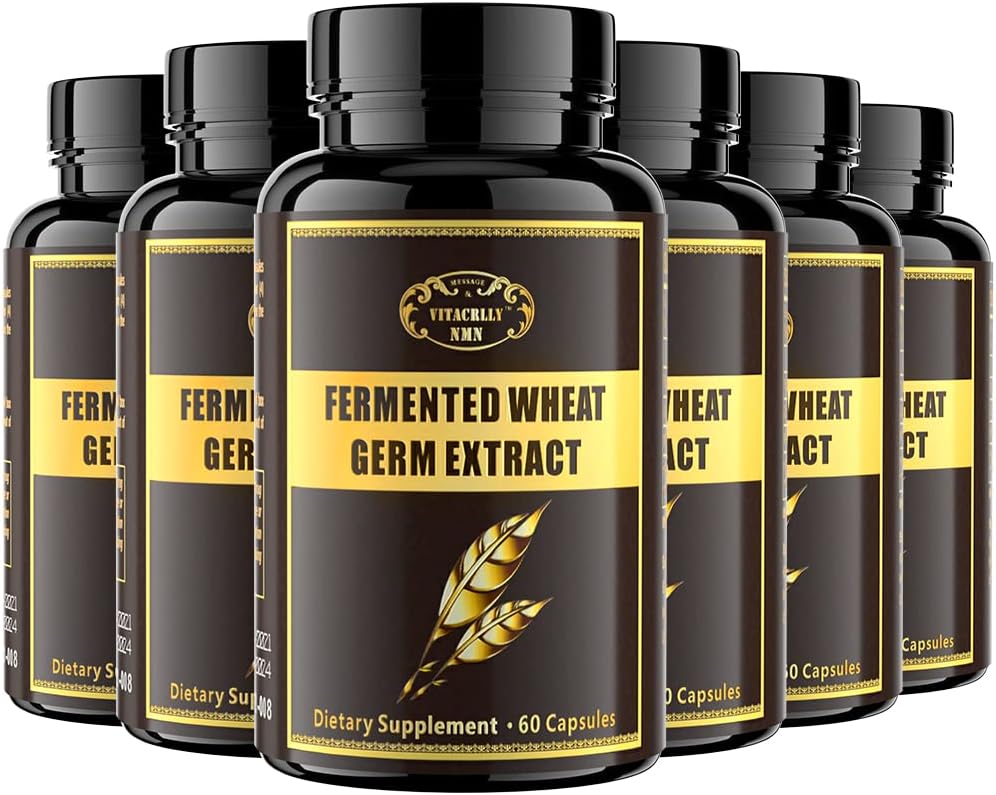 Spermidine 补充剂 - Wheat Germ Capsules 1000mg Potent 配有 10mg 更高Spermidine & Zinc 抗氧化剂,细胞更新,免疫系统和增加能量 360 Capsules (6瓶)