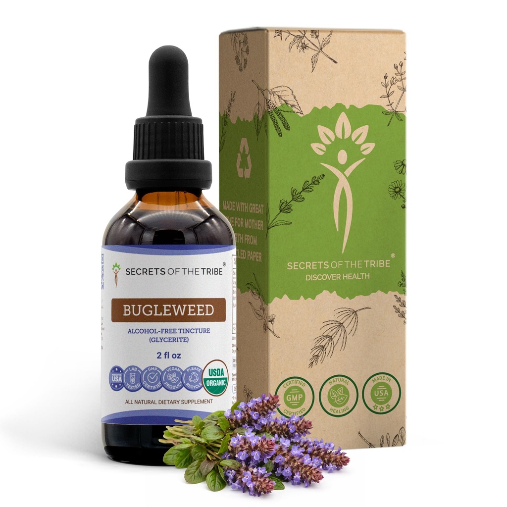 Bugleweed USDA 有机 → 酒精-FREE提取物,高概率草药滴出物,呼吸系统 → 100%认证的有机 Bugleweed (Ze Lan, Lycopus Virginicus) 干草(2 FL OZ)