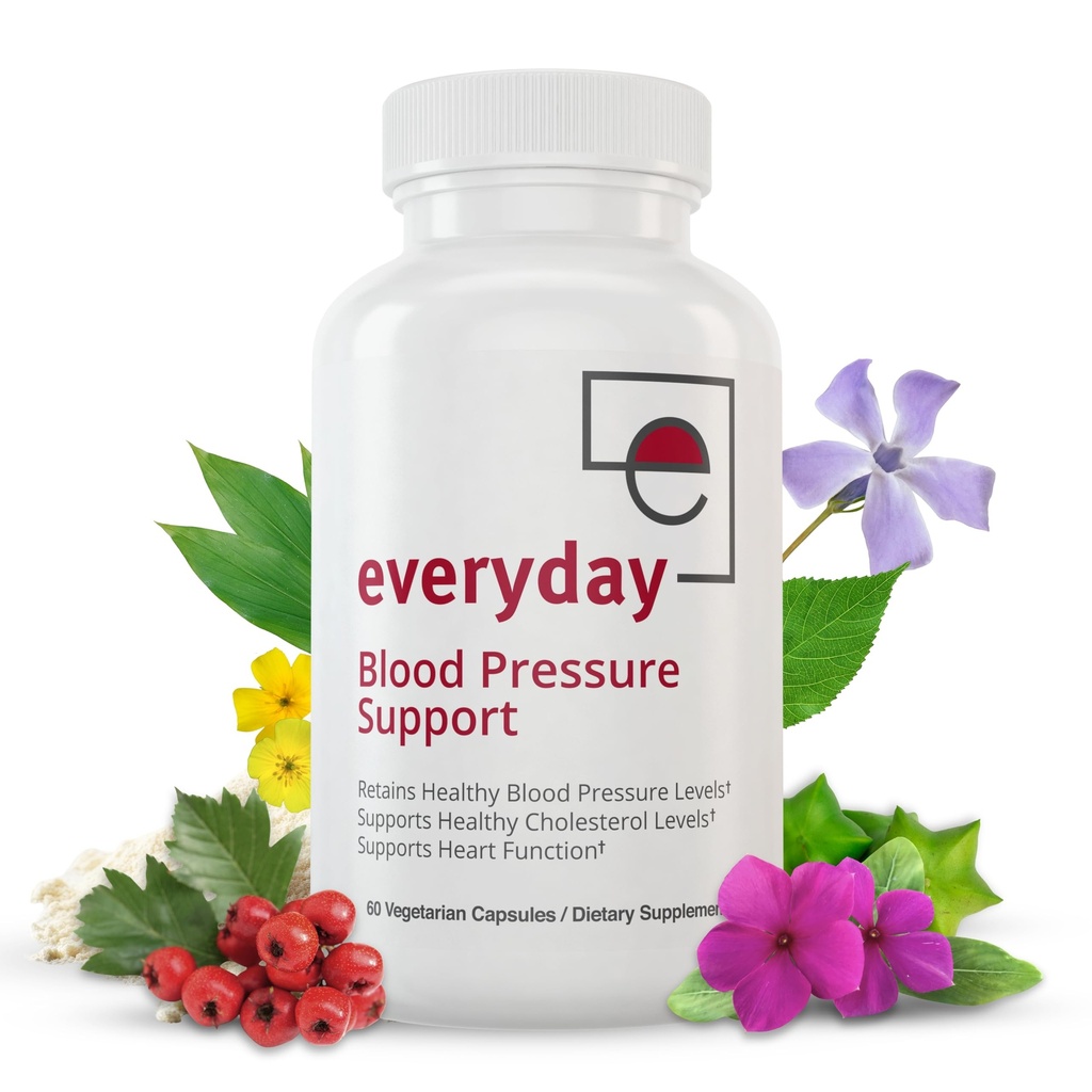 每日血压支持和高血压补充剂-Hawthorn Berry、Arjuna、Magnesium和Rauwolfia促进心脏健康、循环和胆固醇支持(30天供应,60卡普勒)