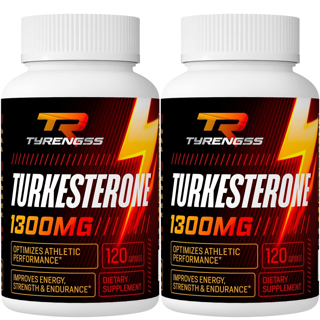 Turkesterone 补编 1300mg 超强强度(Ajuga Turkestanica 提取 Std.至20% Turkesterone),用于Athletic Performance & Muscle Mass,240 Capsules