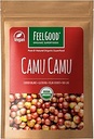 Feelgood Superfoods 有机卡木卡木粉,Vegan,Non-GMO,Gluten Free Berry Powder with Vitamin C和抗氧化剂用于免疫支持,4 oz