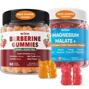 2Pack Berberine supplement Gummys 1500mg + 2Pack Magnesium Malate 配有 CoQ10-100mg Gummys 的 贝贝林 贝贝林 贝贝林 贝贝林 贝贝林 贝贝林
