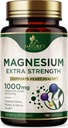 镁矿物补充1000 mg - 高钾镁酸盐用于骨骼,心脏健康,神经和肌肉支持,天然镁综合体用于全身支持,美国瓶装180 Capsules