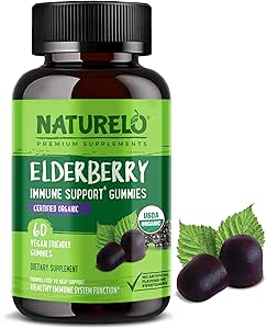 NATURELO 长莓果酱 支持桑布克斯 长莓 + 维生素 C + 锌 认证有机物,60厘米