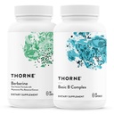 THORNE - Basic B Complex (60 Capsules) & Berberine (60 Capsules) Bundle - 支持心脏健康,免疫系统功能和脑健康 - Gluten Free, Dairy Free