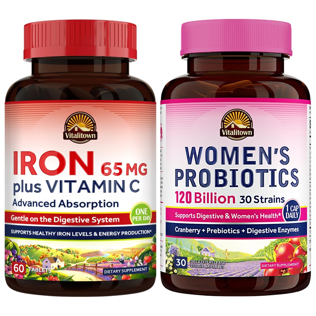 Vitalitown 妇女抗生素和铁辅料包
