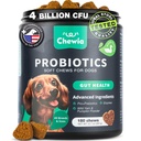 Probiotics for Dogs Gut Health, Digestion, Immunity, Yeast Balance, Itchy Skin, Allergies Support - Dog Probiotic Chews with Digestive Enzymes for Gut Flora- Soft Treats with Pumpkin and Yeast Powder
