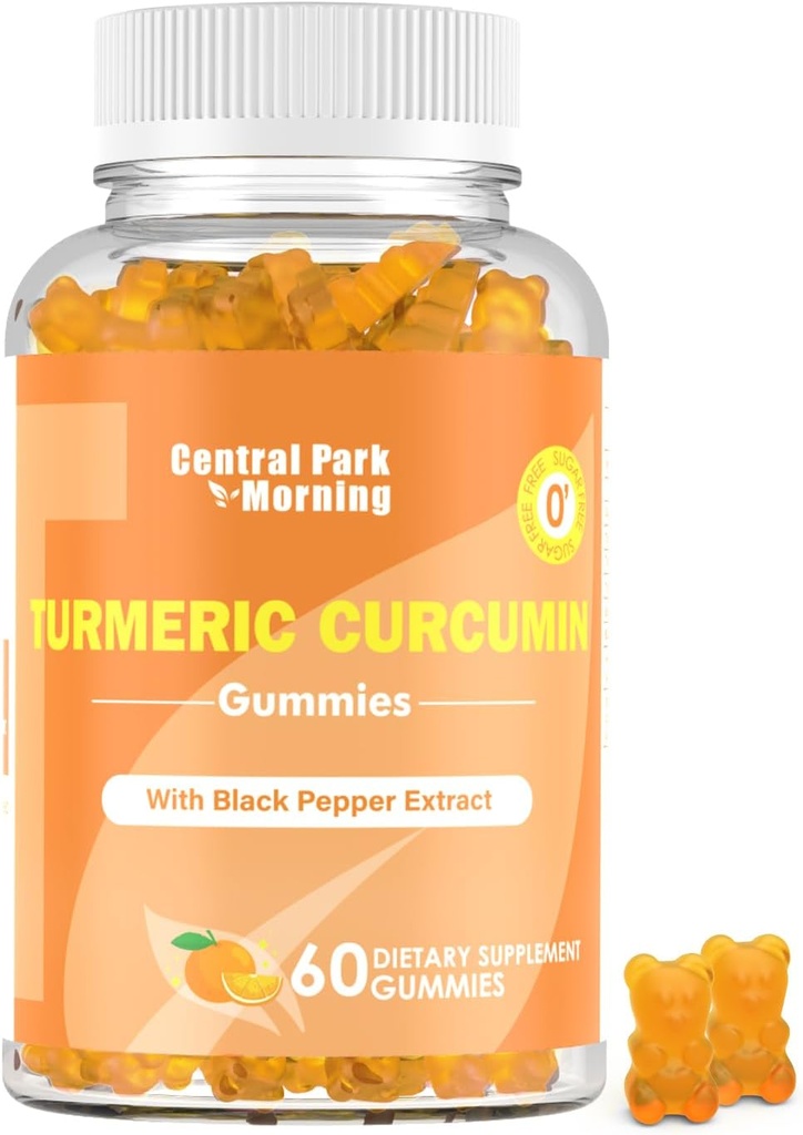 Turmeric Curcumin Gummys, 超强联合支援 Gummys with Turmeric Curcumin, Vegan Non-GMO, 饮食补充, 60 Counter