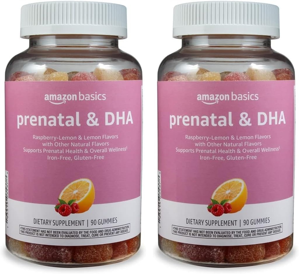 Basics 产前 & DHA Gummy, Rasberry & Lemon Flavor, 90 Counter (Previously Solimo) (Pack of 2) 互联网档案馆的存檔,存档日期2014-03-2.