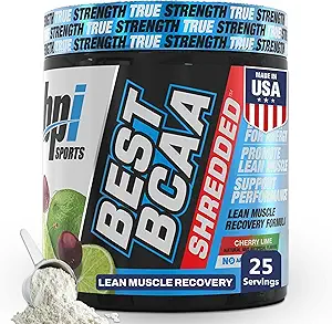 BPI体育最佳BCAA Shred - 咖啡因免费热能恢复饮料,精益肌肉建筑BCAA男女粉,预研BCAAs 氨基酸饮料 - 樱桃莱姆 - 25种服务品
