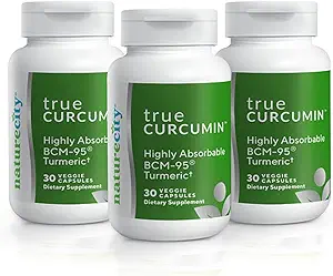 NatureCity True-Curcumin Turmeric Supplement = {非GMO Tummeric 和 Curcumin 500 mg Curcuma Capsules 维生素 Supplements = 增加700% 吸收量(90天供应量) = 支持联合体