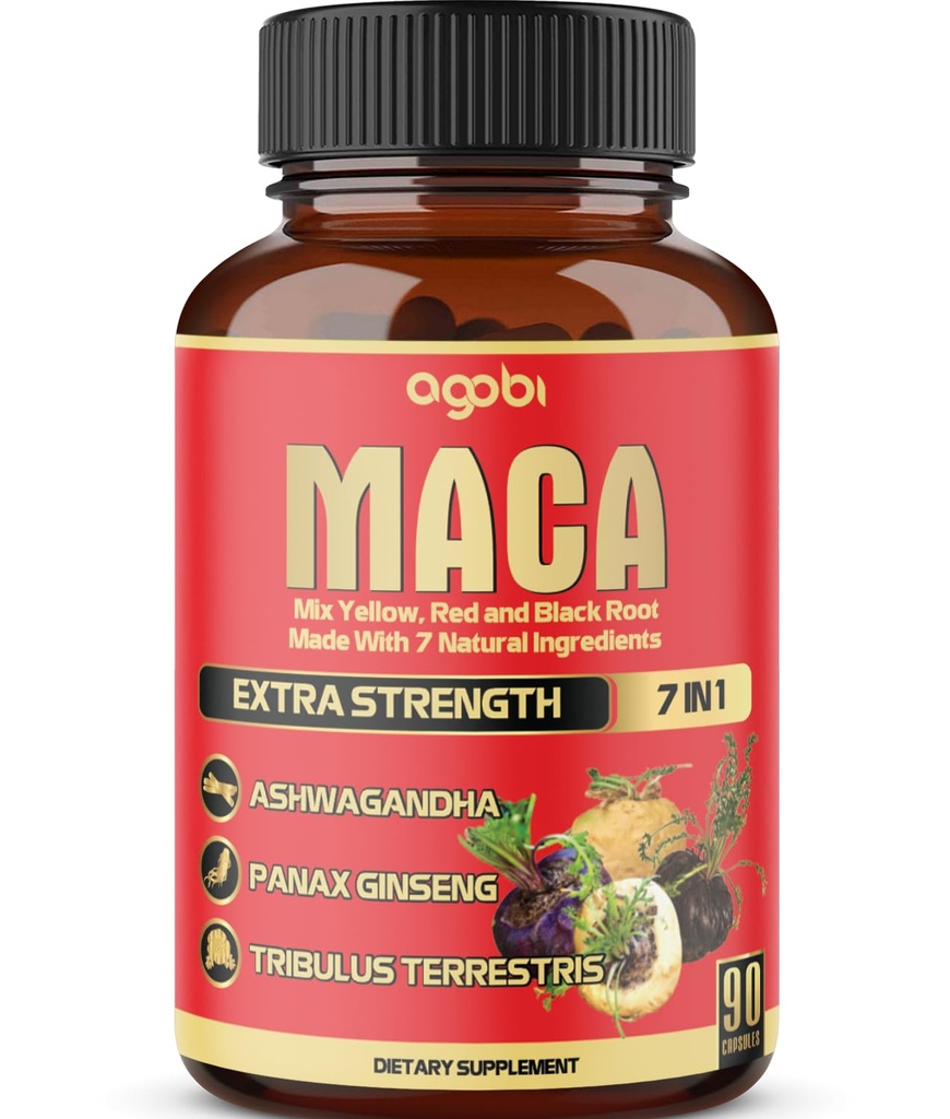 Maca Root Capsules - 支持自然健康 - 能源 - 性能和Mood 补充 - 增强血液流动 3-月供应