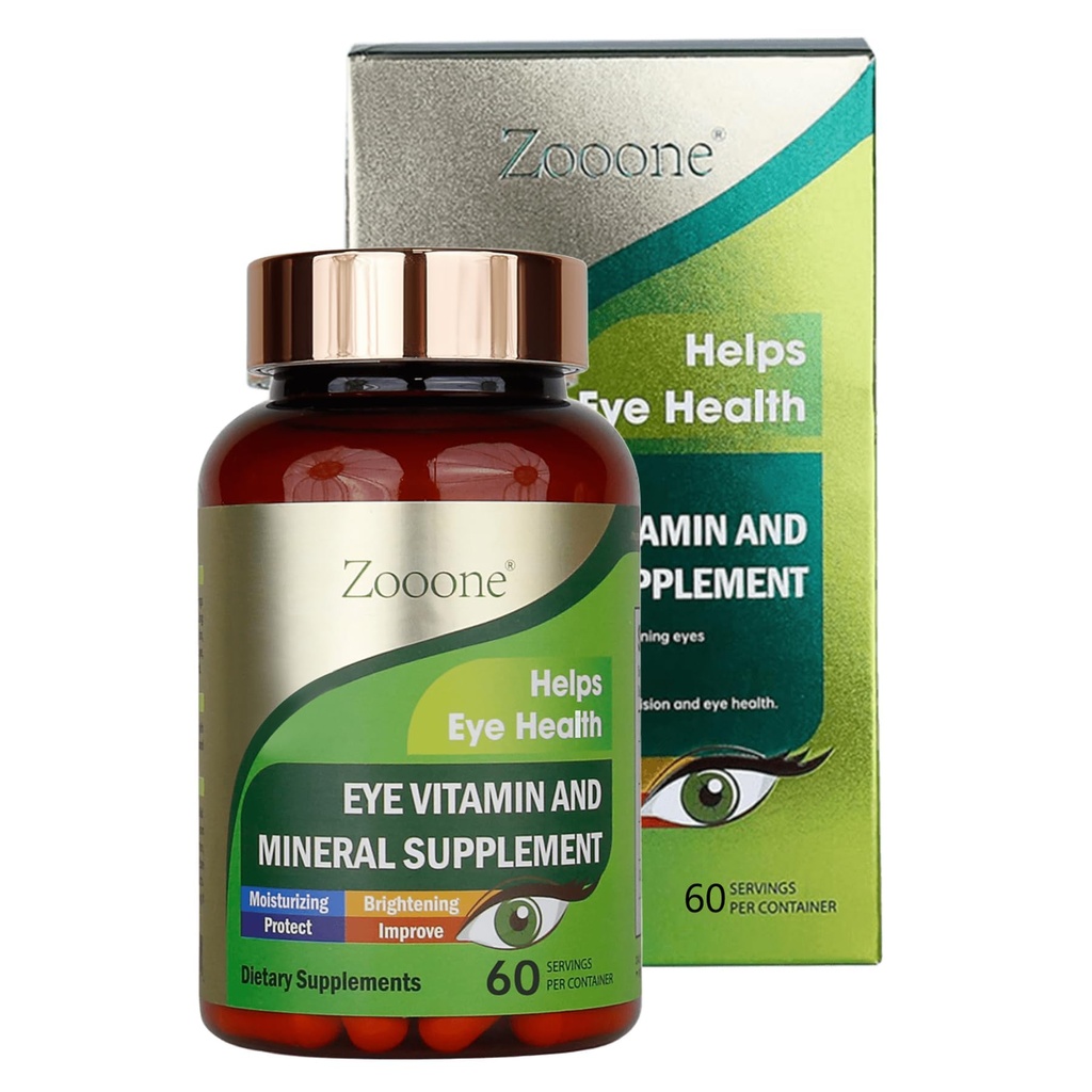 动物园-60pcs Lutein Eye维生素补充营养补充剂,用于Macular Health and Dry Eye Support,包含Lutein, Zinc,维生素C/E & Zeaxanthin