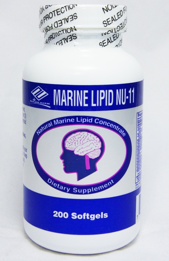 海洋 Lipid Nu-11 in 1 包括:鱼油、黄油、麦芽油、黄油、黄油、大蒜油、葡萄棒抽取物、维生素E、八角星粉、晚间普里姆罗斯油、绿草籽油、银戈比洛巴抽取物。