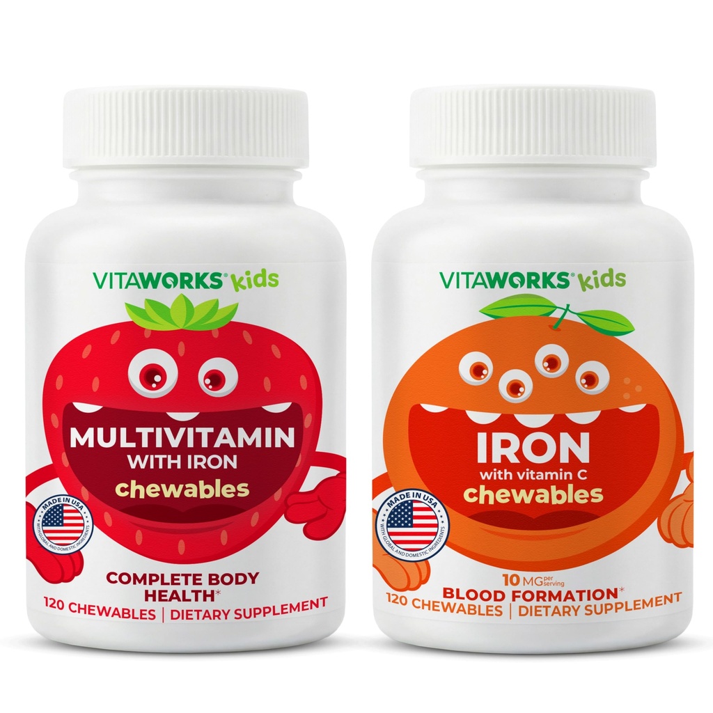 儿童多维他命 Chewables + 铁 10mg + 维生素 C Chewables Bundle