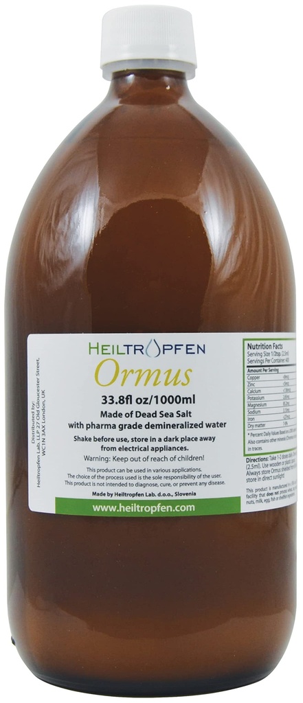 Ormus 33.8 Fl Oz - 1000毫升 焦化 Orme 原子矿物 | 海尔特罗普芬 ®