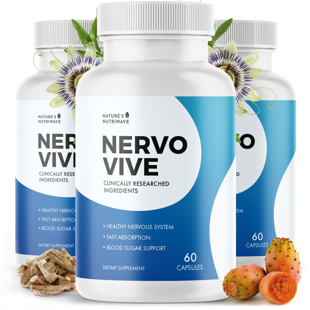Nervovive Nerve支助补编 -- -- 高级公式 Nerve保健补编,所有自然能力补编,全面健康和福利的最大力量 -- -- 60 Capsules,3个月供应