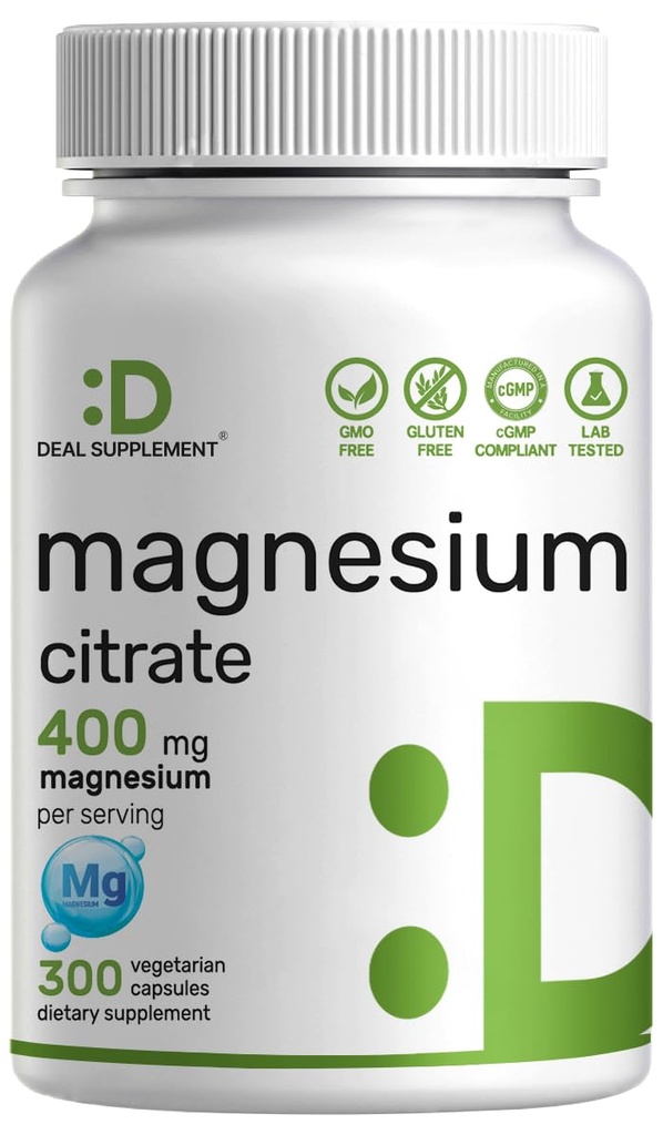 300 Veggie Capsules – Chelated, Easy Absorbed, Puized Trace Mineral – Muscle, Heart, & Districtive Supports – 非GMO (英语) (英语).
