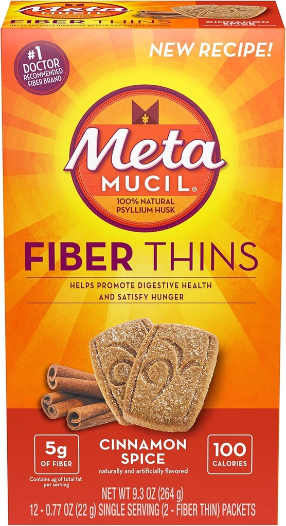 Metamucil 纤维细辛尺寸 12 计数 2 Crisps 9.3 Ounce(价值 6)
