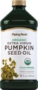 Piping Rock 南瓜种子 油有机冷压 16 Fl Oz + Extra Virgin, Non-GMO, Gluten Free Supplement (英语).