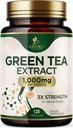 绿色茶叶提取卡普尔1000毫克 - 标准化45% EGCG & 98% 多酚 - 3X 强绿色茶叶药丸用于自然能源 - 支持心脏健康,草药补充剂,Vegan,N-GMO - 120卡普尔