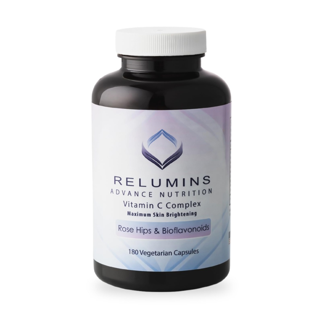 配有Rose HIPS的Relumins Advanced Vitamin C 补充品 — 1 000 mg of Vitamin C, 免疫支持和Collagen Production,美国制造 — 180 Capsules(90天供应)
