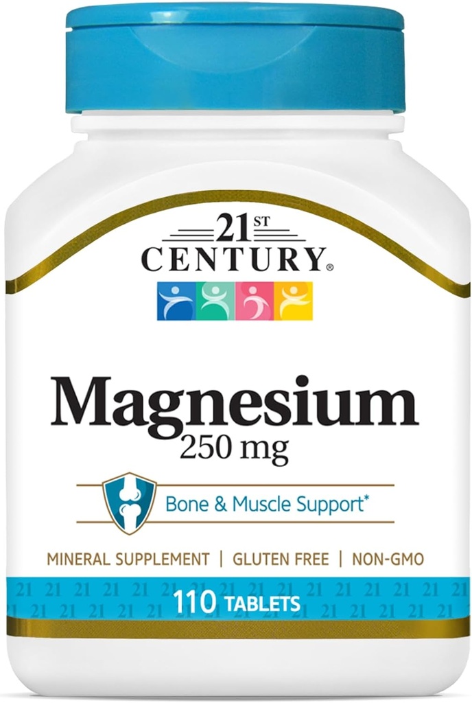 21st Century Magnesium 250 mg Tablets, 110 Count
