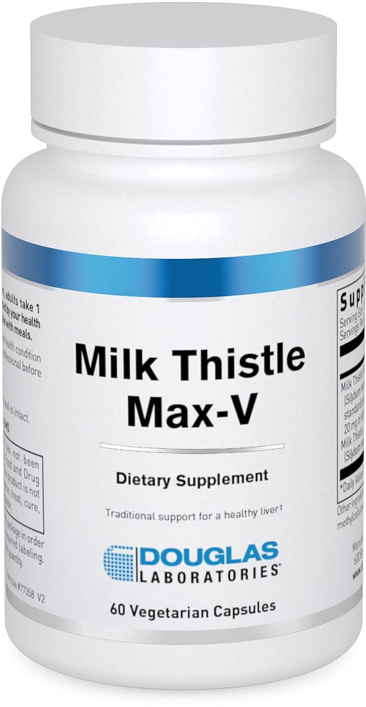 道格拉斯实验室 牛奶硝酸盐 Max-V → 用于肝脏支持的标准化草药提取 → 60 Capsules