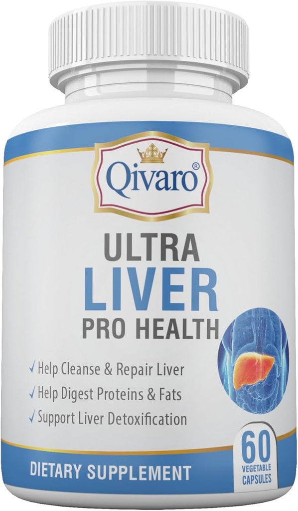 Ultra Liver Pro Health - 配有 Milk Tedle种子, Artichoke 提取 & Dandelion Leaf 提取 - 抗氧化剂和解毒支持 - 60 蔬菜卡普尔的肝脏健康支持补充