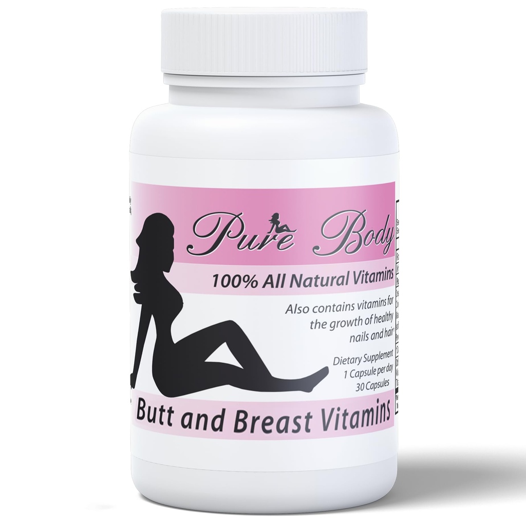 #1 乳房增生剂和乳房增生剂 维生素 – 乳房增生剂 Slim Waist, Bigger Butt & Bigger Bream – PureBody Vitamins All-in-1 BBL Pills for Fast Booty & Bream Growth