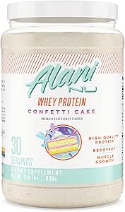 Alani Nu Whey 蛋白质蛋白质 蛋白质蛋白质 Confetti Cake 23g 蛋白质 低糖和消化酶 蛋白质替代 低脂肪 低脂 低脂 低脂 单质 蛋白质 混合 30种