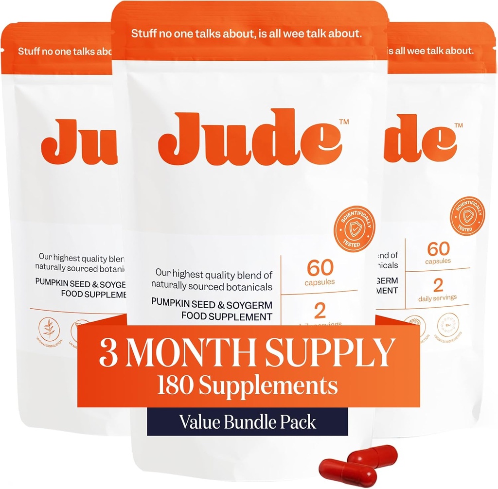 Jude Bladder Control Tables, Daily Supplements, 减少漏泄, Relieve Need-to-Go Emergency, 改善睡眠, 过度活动 Bladder Tables, 180 Capsules
