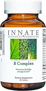 INNATE反应公式B 复合体 - B 维生素补充剂 - 支持细胞能量生产和代谢 - Vegan, Kosher, 非GMO项目 验证 - 没有9个食品过敏剂生产 - 90片
