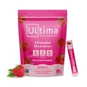 Ultima Replenisher Daily Electrolyte Powder Drink Mix – 无糖饮料 – Raspberry, 20个粘盘包装 – 含6个关键电解质和追踪矿物的水解包 – Keto Friendly, Vegan, Non-GMO