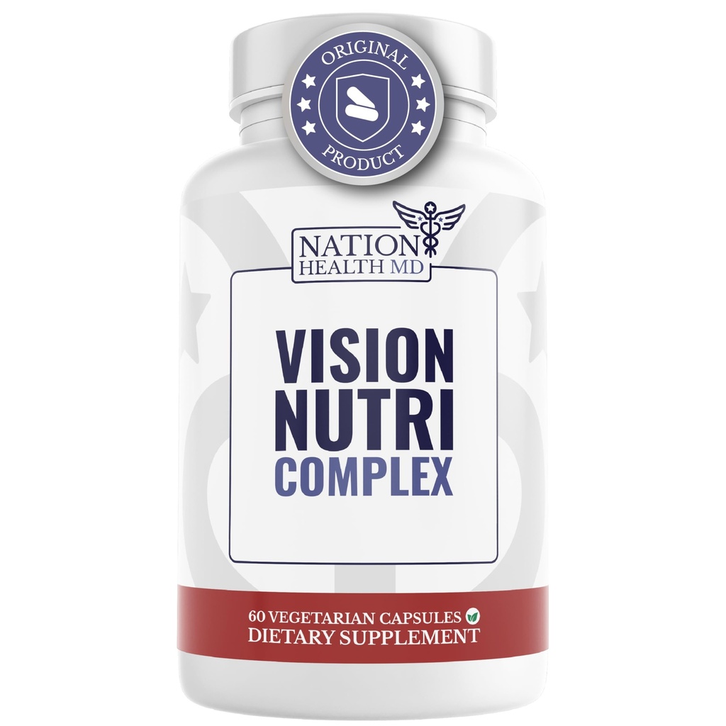视觉营养综合体 -- -- 带有Lutein、Bilberry的眼维生素 -- -- 男女眼和视觉健康 -- -- 60个卡普尔