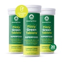 神奇的草皮绿片超美食:绿色超美食 含抗氧化剂的喷水板 & Alkalizing Greens, Lemon Lime, 10 Counter (Pack of 3)