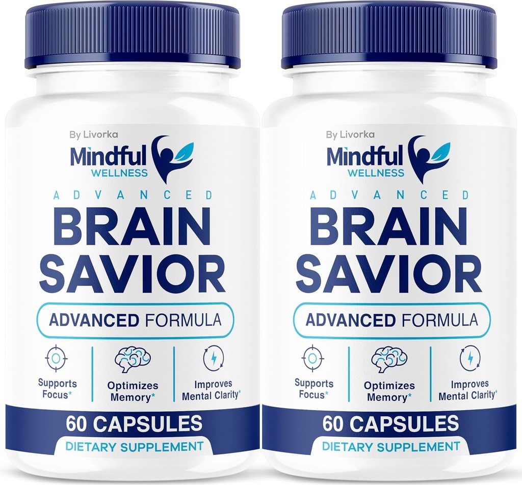 (2 Pack) 注意健康 高级脑救世主 Capsules, 官方 注意健康 补充药, 注意健康 支持 Capsules Premium 公式 - 所有天然药, 120 Capsules for 2 个月