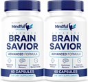 (2 Pack) 注意健康 高级脑救世主 Capsules, 官方 注意健康 补充药, 注意健康 支持 Capsules Premium 公式 - 所有天然药, 120 Capsules for 2 个月