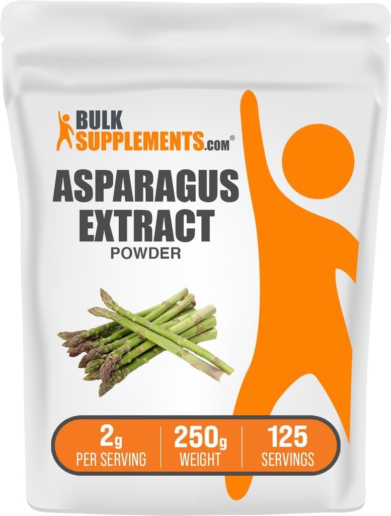 Bulk Asparagus.com Asparagus 提取粉末 - 草药补充剂 Shatavari Powder - Gluten Free, 2g per Service, 250g (8.8 oz) (Pack of 1) (原始内容存档于2019年).