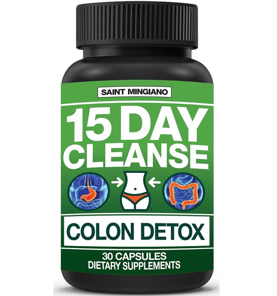 15 Day Cleanse QQ Colon Detox 与天然 Laxative 用于便秘和布洛廷. 30 Pills to Dextoxy & Boost Energy + Extra-Strength Senna Leaf Supplements + 强势为一些人服务.
