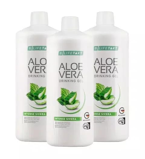LR Lifetakt Aloe Vera Drinking Gel Intense Sivera Health Care Women Men Drink Every Day Natural Treatment Set of 3-1000 ml./33.3 fl.oz