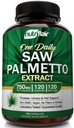 NutriFlair Saw Palmetto 抽取750mg, 120 Capsules - 天然前列腺补充剂和Berry健康支持 - 帮助区块DHT 防止头发丢失和帮助减少经常尿液,面向妇女和男子