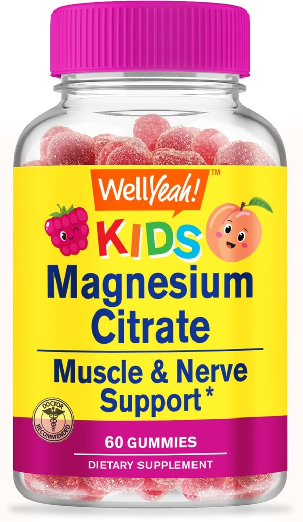 (原始内容存档于2018-09-26) (英语). Wellyeah Magnesium Citrate Gummys for Kids - Chewwable Relief Relief Relief for Children - 自然平静,Mood Support, Non-GMO, Gluten Free - 天然源头火焰 - 60 Gummys