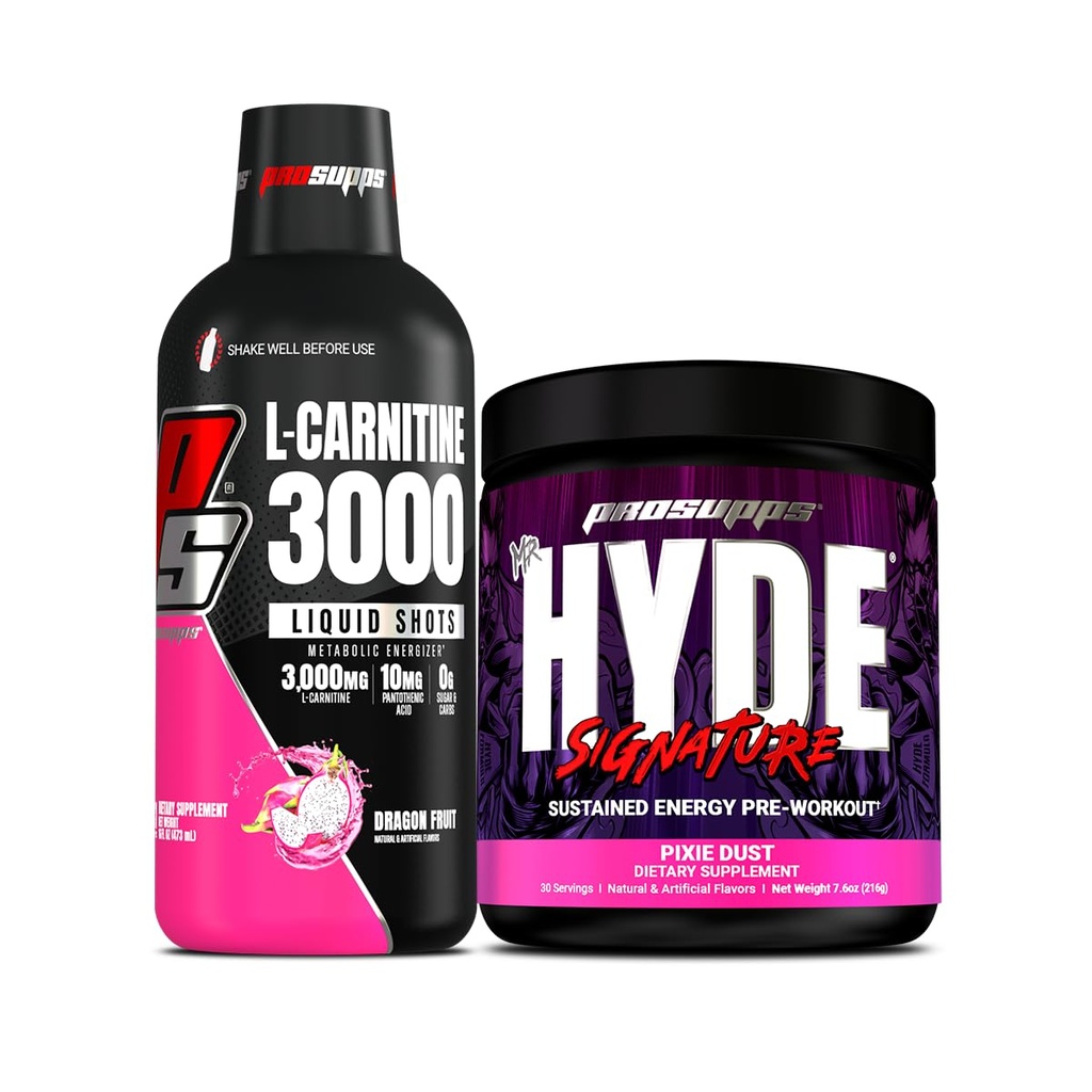 PROSUPS L-Carnitine 3000 无兴奋剂液体射击(31架,龙果)和Hyde先生签名系列