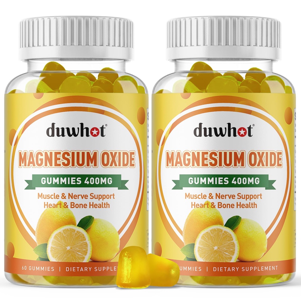 氧化镁(Mgnesium Oxide Gummys 400mg), 氧化镁(Magnesium Oxied Chewable) 成人与儿童,Nerve,肌肉,骨骼与心脏支持,非转基因生物,Pectin, Vegan, 120