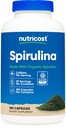 Nutricost Spirulina 3,000mg, 180 Capsules for 30 Servings - CCOF Certified Made with Organic Spirulina, Gluten Free, Vegetarian