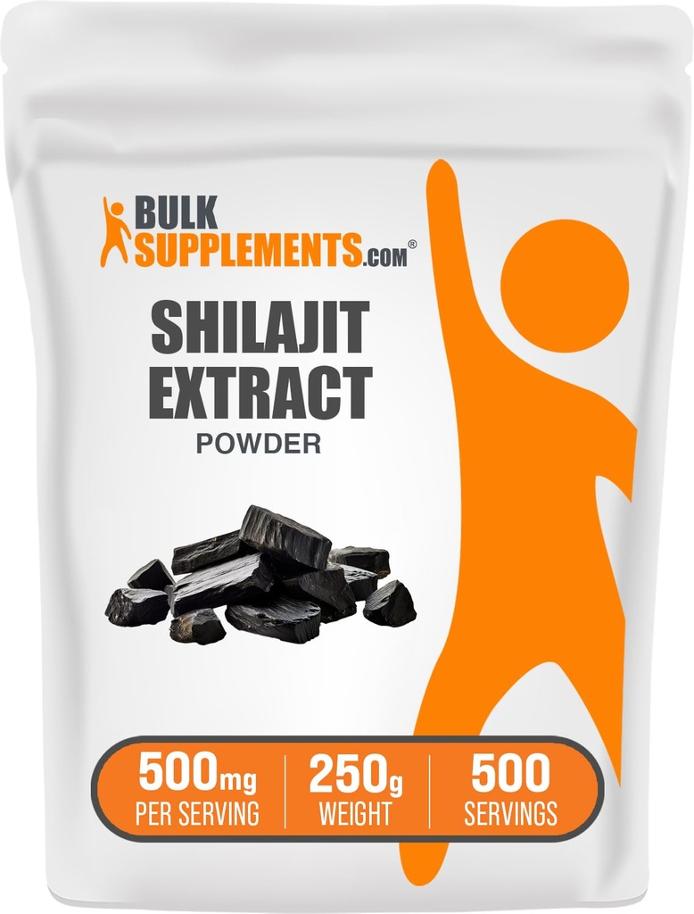 Bulk Assupports.com 希拉吉特抽水粉 - 富尔维奇酸补充剂 希拉吉特补充剂 - Gluten Free, 500mg / service of Shilajit Powder, 250g (8.8 oz) (Pack of 1).