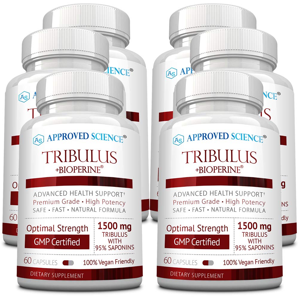 获批科学Tribulus Terrestris - 360 Capsules - Boos Testosterone, 增强运动性能, 支持肌肉生长和修复 - 95% Furostanol Saponins - Bioperine - Vegan - 6瓶