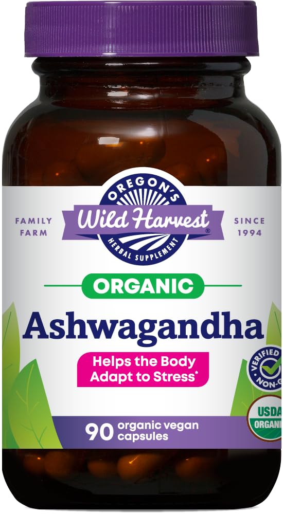 俄勒冈州野生收获认证组织 Ashwagandha Herbal Vegan Capsules, 1200 MGS, 90 Counter